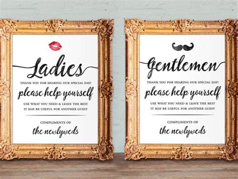 bathroom signs for wedding|wedding ladies bathroom sign.